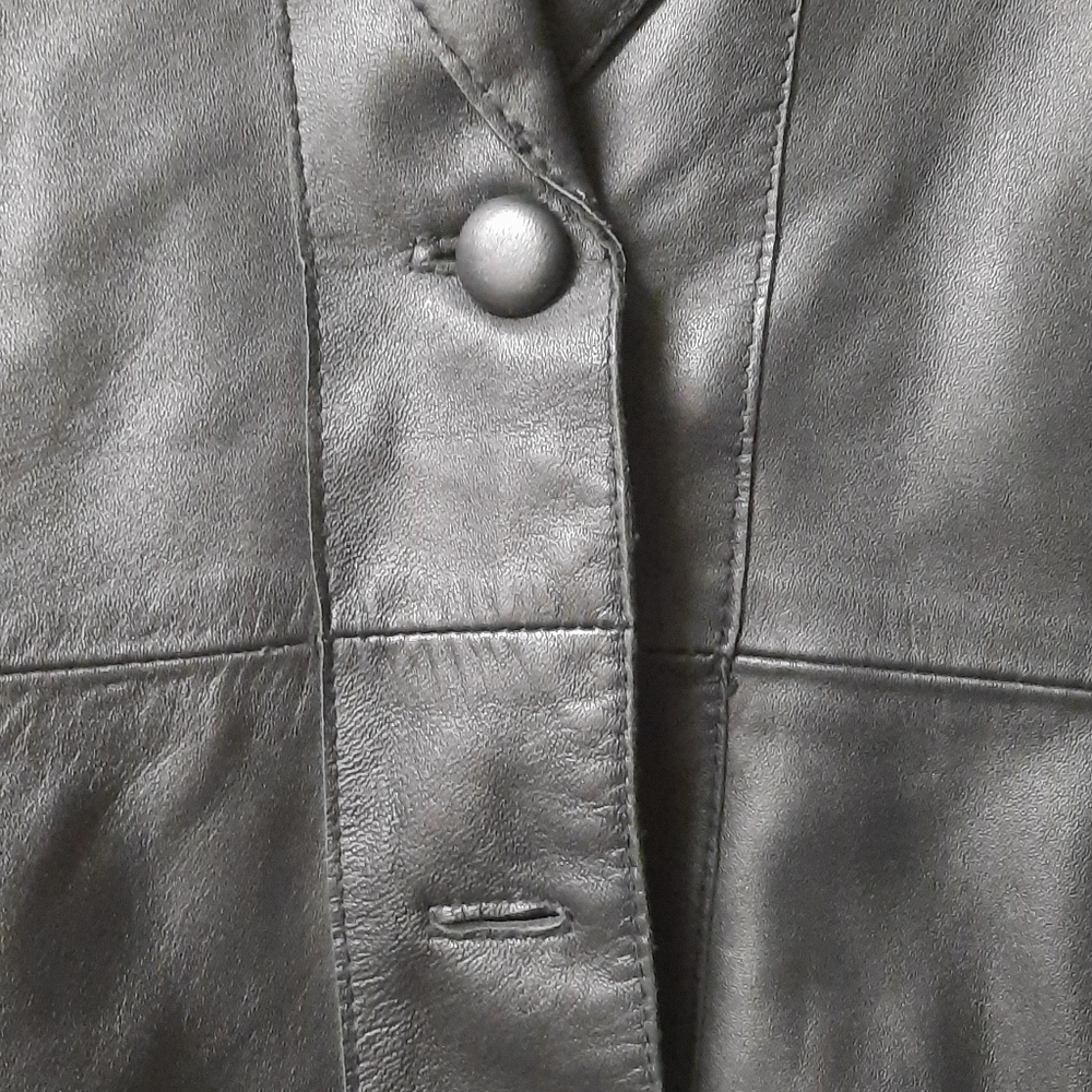 Black Pamela McCoy leather jacket - Large - Picture 3 of 4